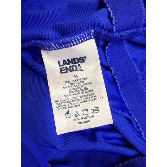 Lands’ End Women’s Blue Swim Dress Size 14 – LYCRA Xtra Life Fabric NWT - Picture 3 of 12